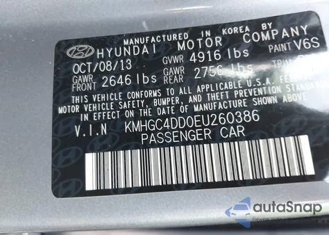 2014 Hyundai Genesis 3.8 from USA, damaged, VIN KMHGC4DD0EU260386